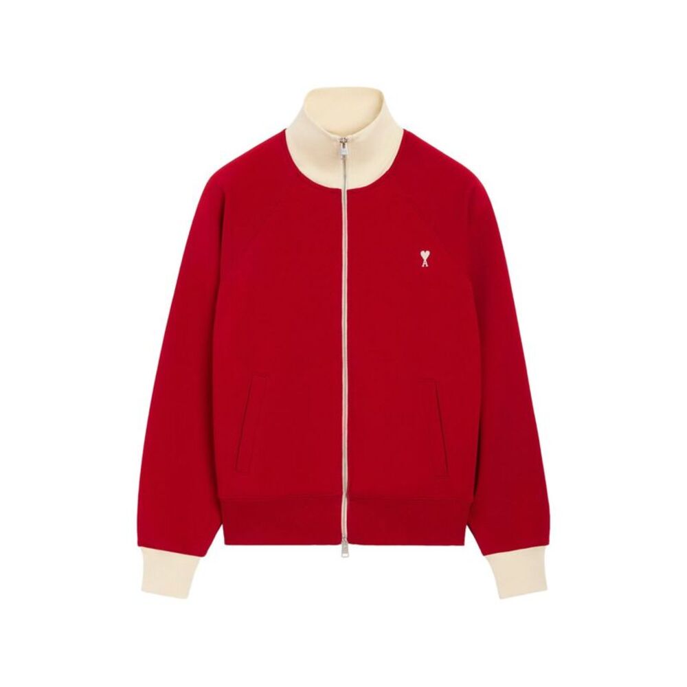 Ami Paris Men Ami De Coeur Zipped Sweatshirt